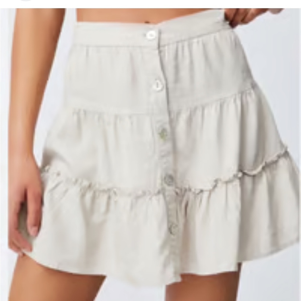 2/$30 Cotton On woven Tawni Tiered Mini Skirt white XL new